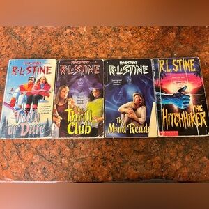 rl stine fear street lot Of 4 Hitchhiker ,mindreader,thrill Club, Truth Or Dare